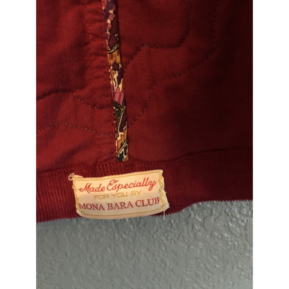 Vintage Coldwater Creek Womens Blazer 12 Maroon Boho Embroidered Button Up Artsy - Picture 6 of 14